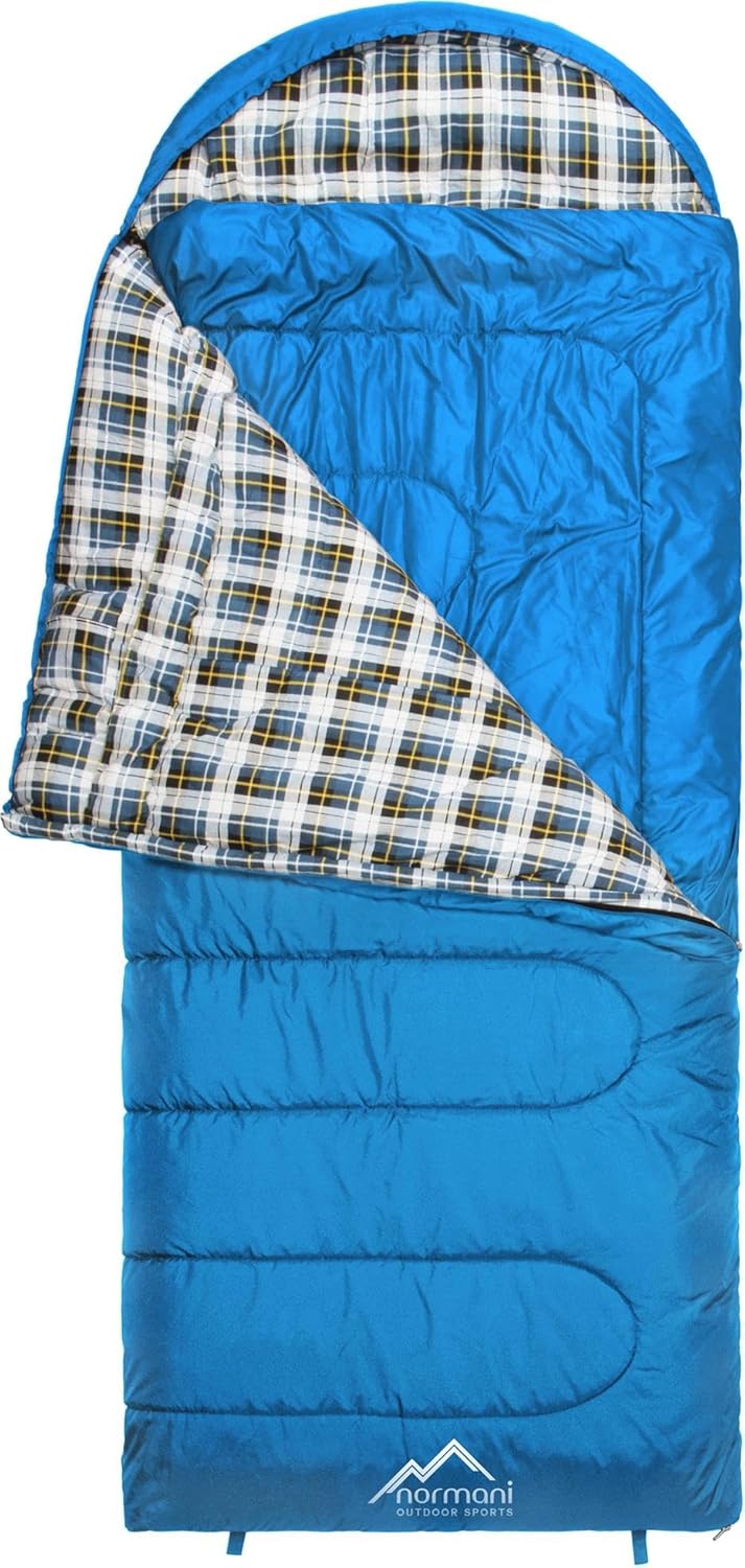 normani 4-in-1-Funktion Extrem Outdoor Schlafsack 'Antarctica' aus Nylon Rip-Stop mit 500 + 250 g/m² Hollow Fiber Füllung 220 x 90 cm