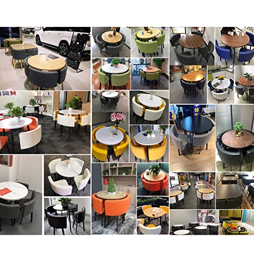 YHKJLYH Set Tavolo da Pranzo Rotondo   Set Tavolo Rotondo e Sedia per conferenza per Ufficio Reception 80 cm, tavolini per Sala conferenze, mobili per Ufficio semplici : Casa e cucina