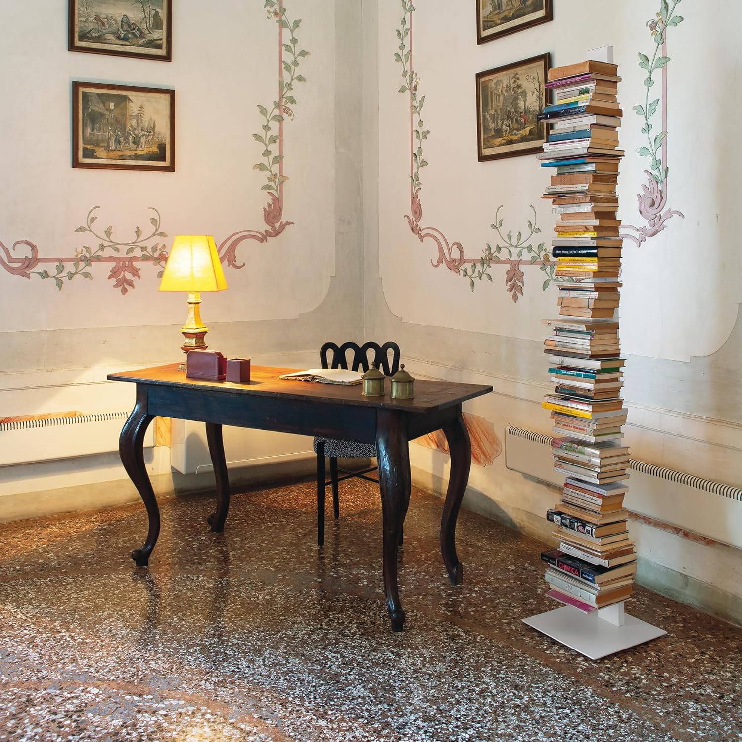 BBB ITALIA Sapiens Libreria a Colonna Verticale Bianca H152 10 Ripiani