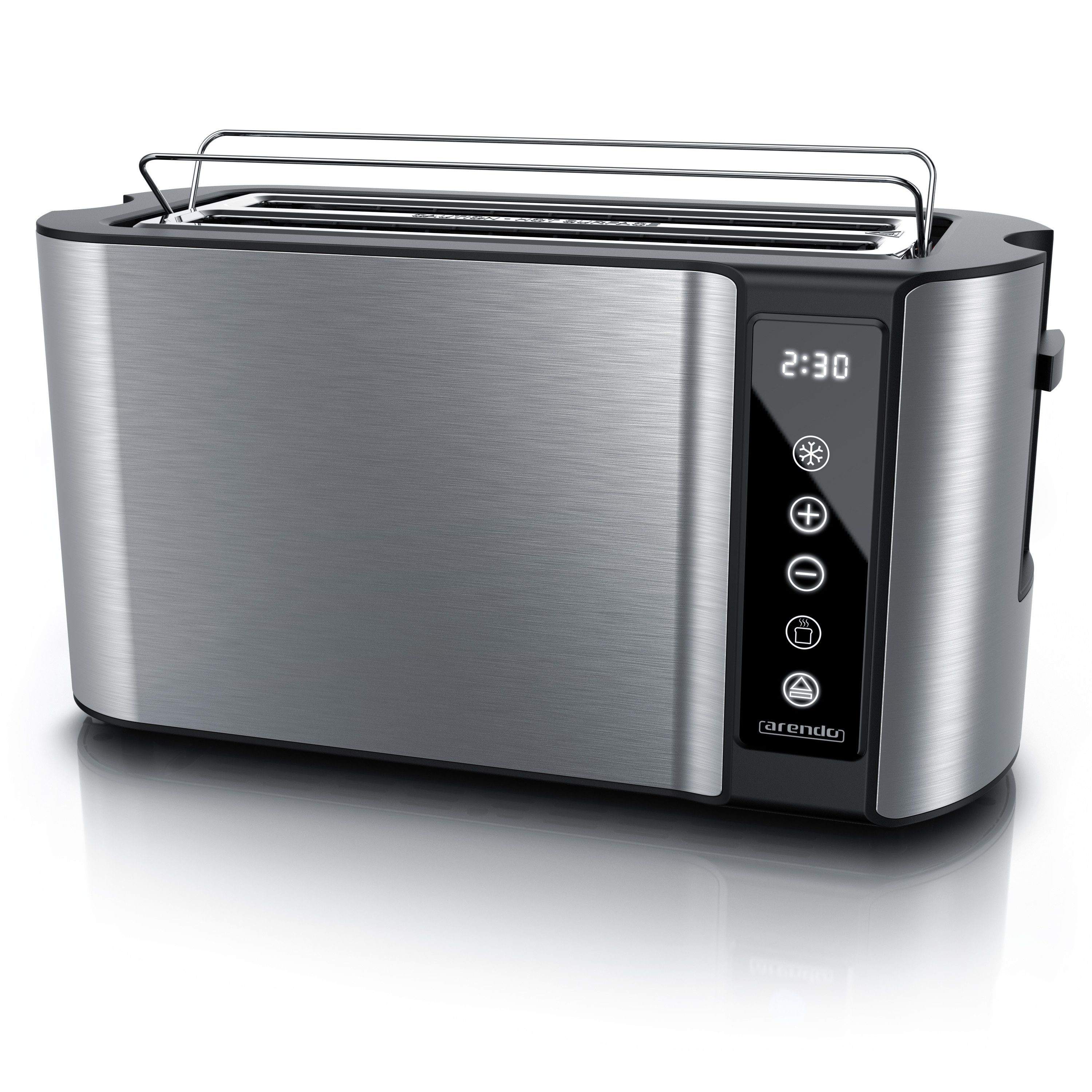 Toaster Wärmeisoliertes Doppelwandgehäuse, Display mit Restzeitanzeige