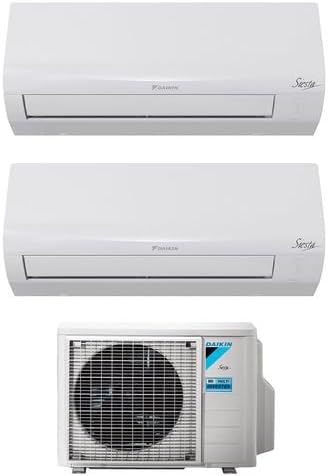 Daikin Climatizzatore Dual Split Inverter 12000 + 12000 Btu, Classe A++/A+, Serie Siesta