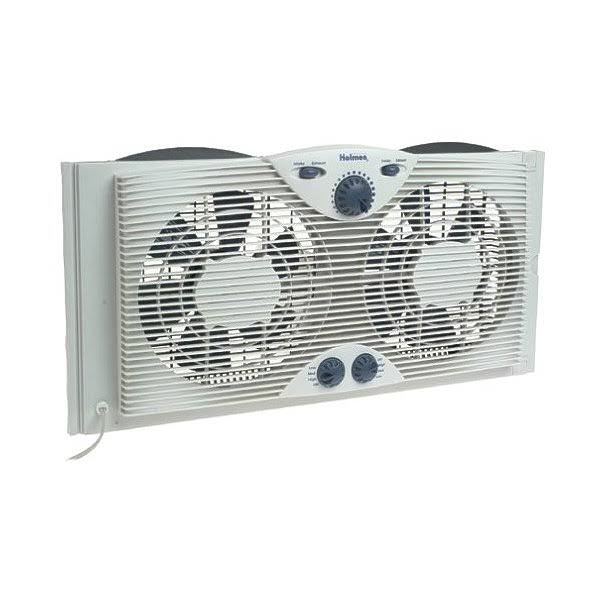 Holmes HAWF2041 Dual Blade Window Fan with Thermostat, 3 Speeds, Fits 24 37&prime;&prime; Windows, White