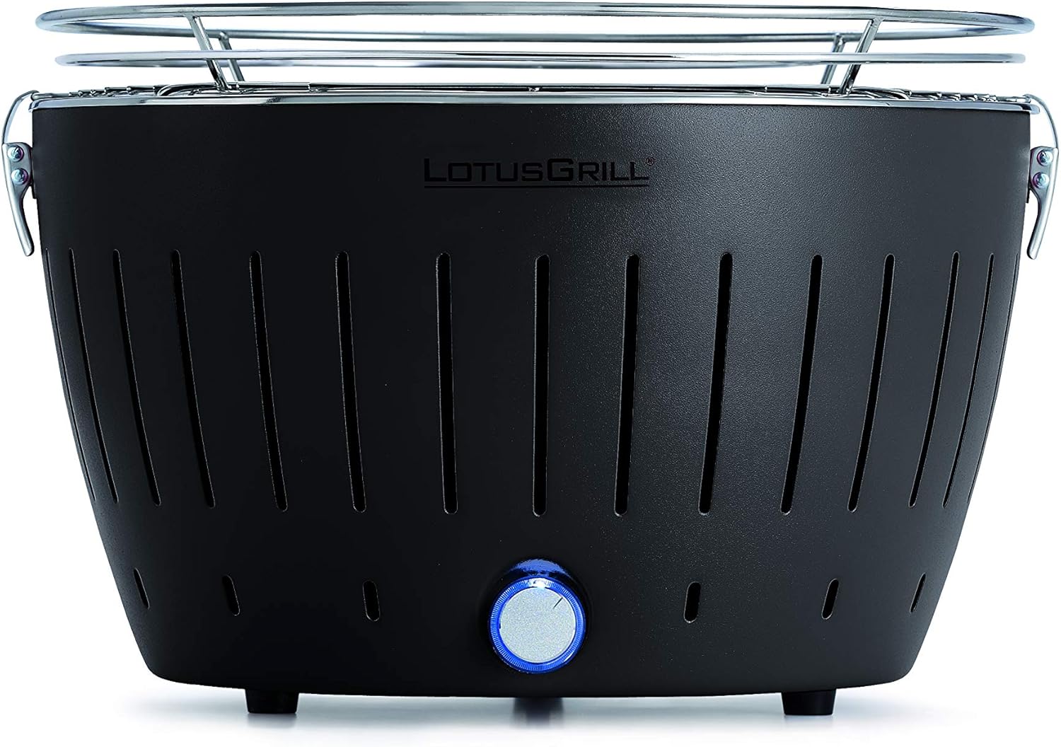 LotusGrill G-AN-34P, Barbecue con batterie e cavo di alimentazione USB, 35 x 23,4 cm, Grigio