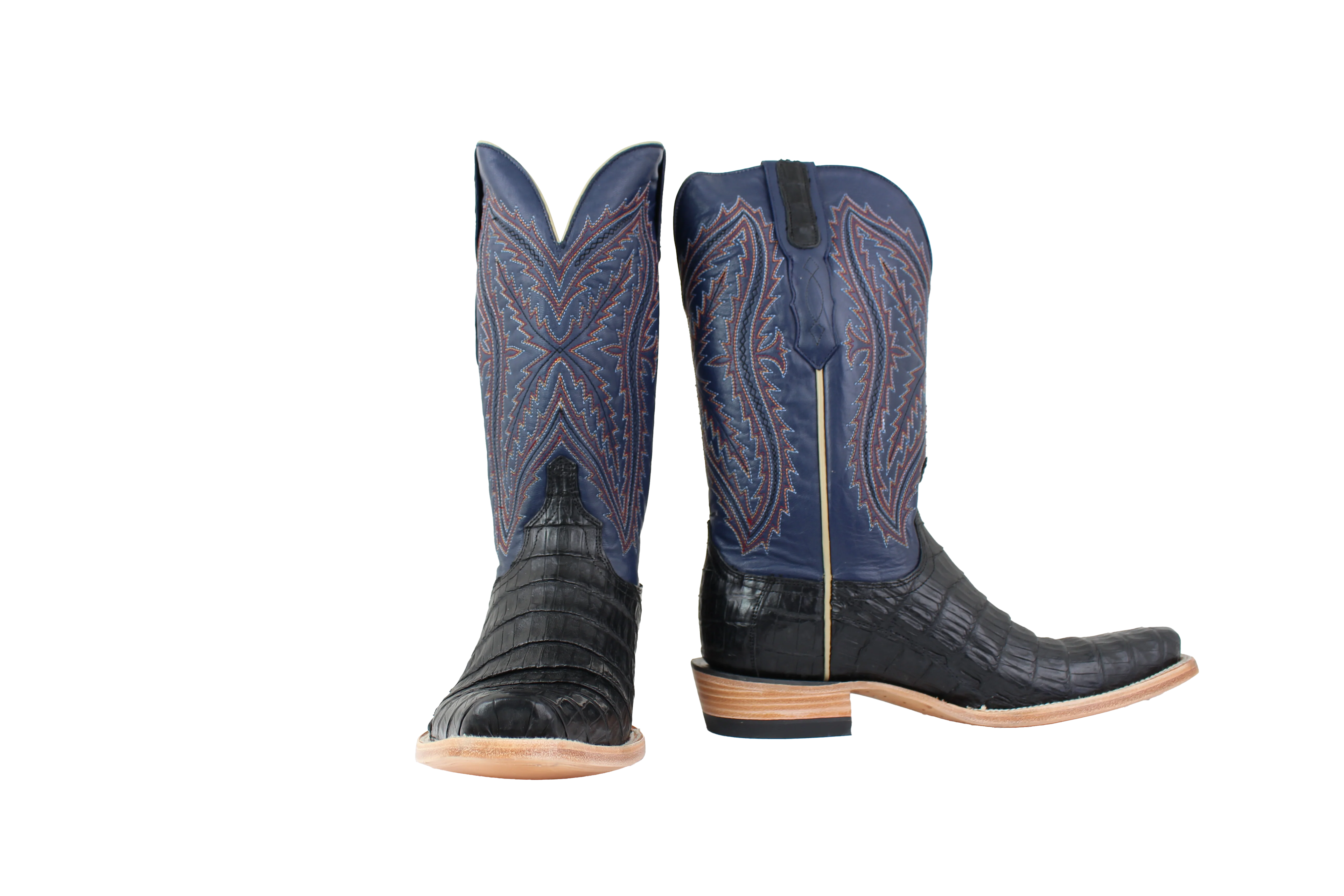 Resistol Boots Caiman Black - Cutter Toe