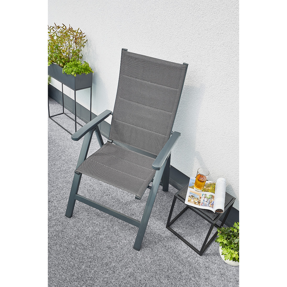 Outsunny Kunstrasen mit Noppen zur Drainage Balkon Terrasse Grau 600 x 200 x 0,4 cm