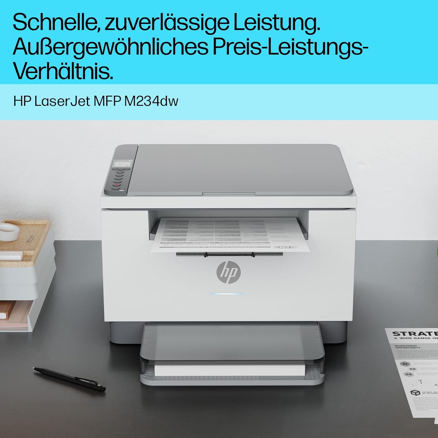 HP LaserJet MFP M235sdw Multifunktions-Laserdrucker Schwarzweiß, Drucken, Kopieren, Scannen, Automat.beidseitiger Druck, Dual-Band Wi-Fi, USB, LAN, HP Smart App, Intelligente Benutzeroberfläche