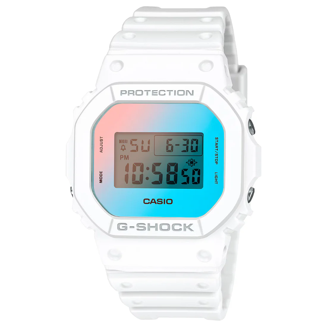 Orologio G-Shock donna DW-5600TL-7ER bianco quadrante iridescente