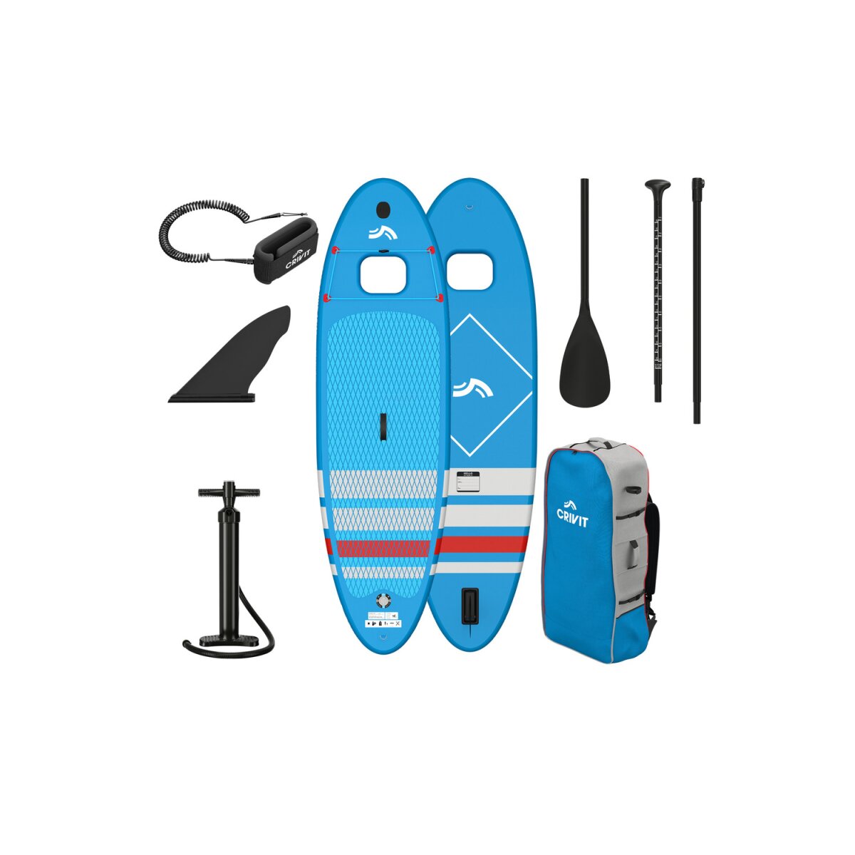 CRIVIT Allround-SUP Aquaview, aufblasbar - B-Ware neuwertig