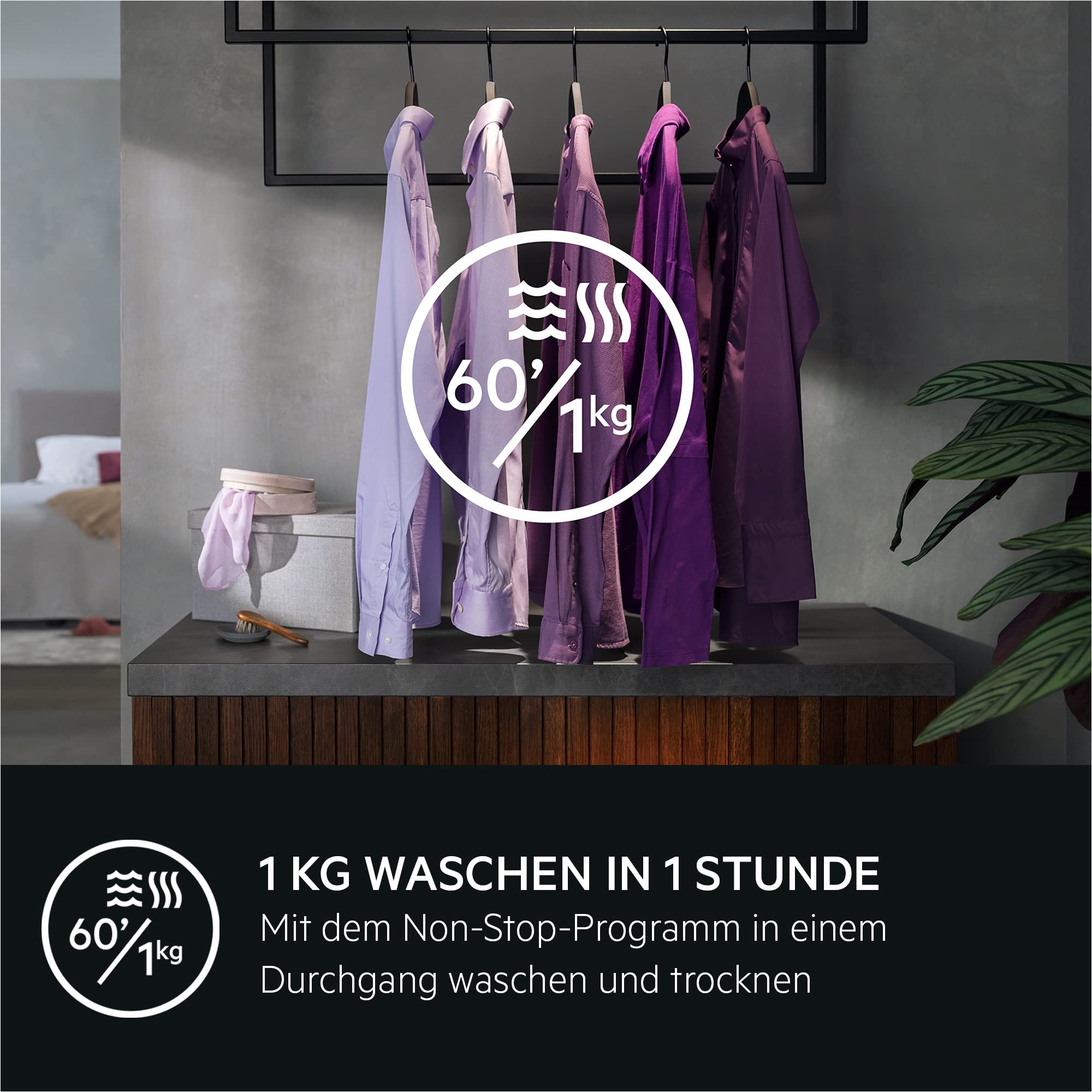 Waschtrockner 8 kg Waschen 5 kg Trocknen Serie 7000 LWR7AMZ48WD mit ProSteam und ProSense