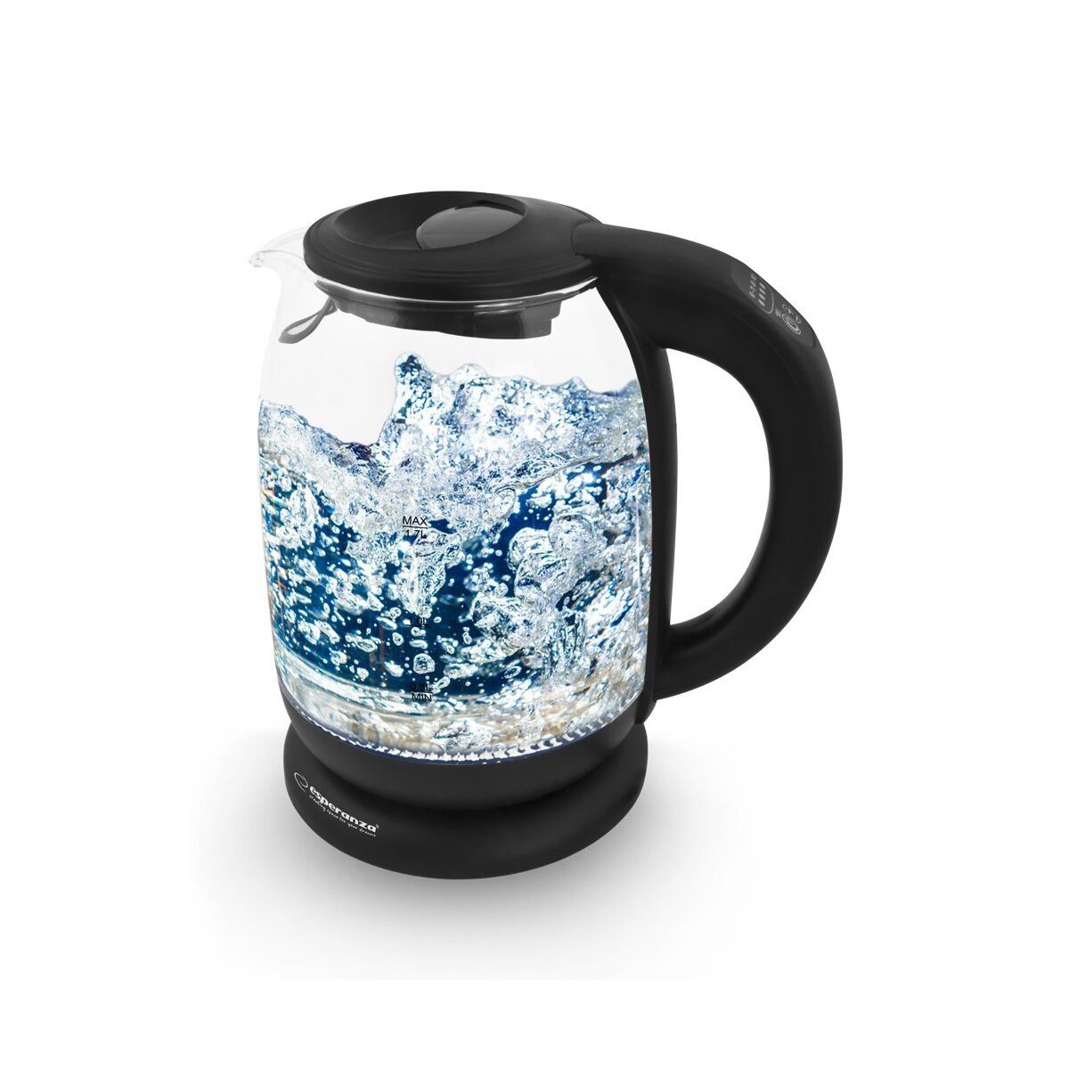 Wasserkocher Esperanza Loire Glas Wasserkocher mit Thermometer 1,7L