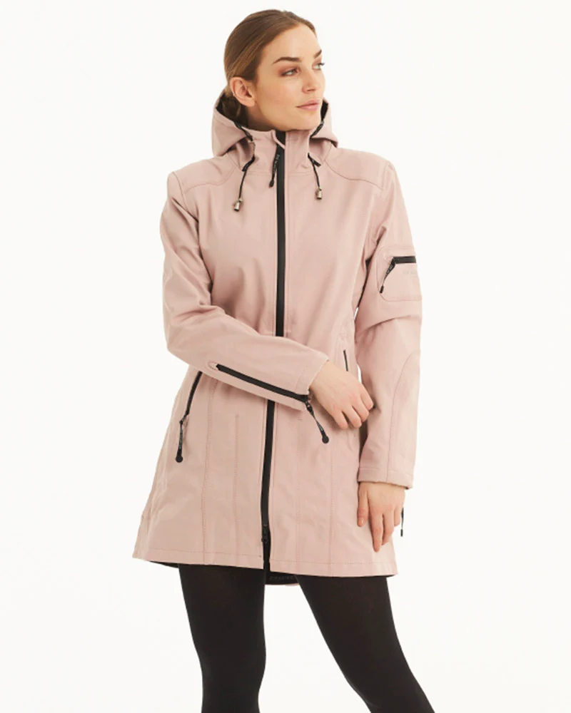 Ilse Jacobsen Rain7 Softshell Raincoat , Adobe Rose