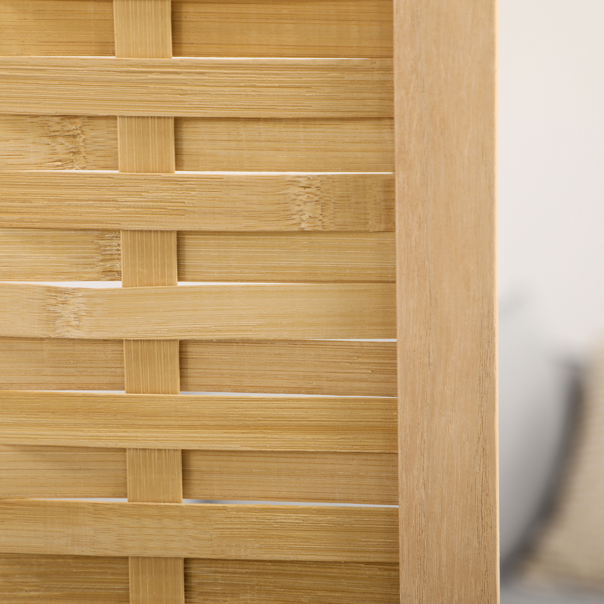 Klapbare Scheidingswand Privacy Scherm, Bamboe, 3-delig, 120 cm x 170 cm x 1,8 cm, Natuurlijk