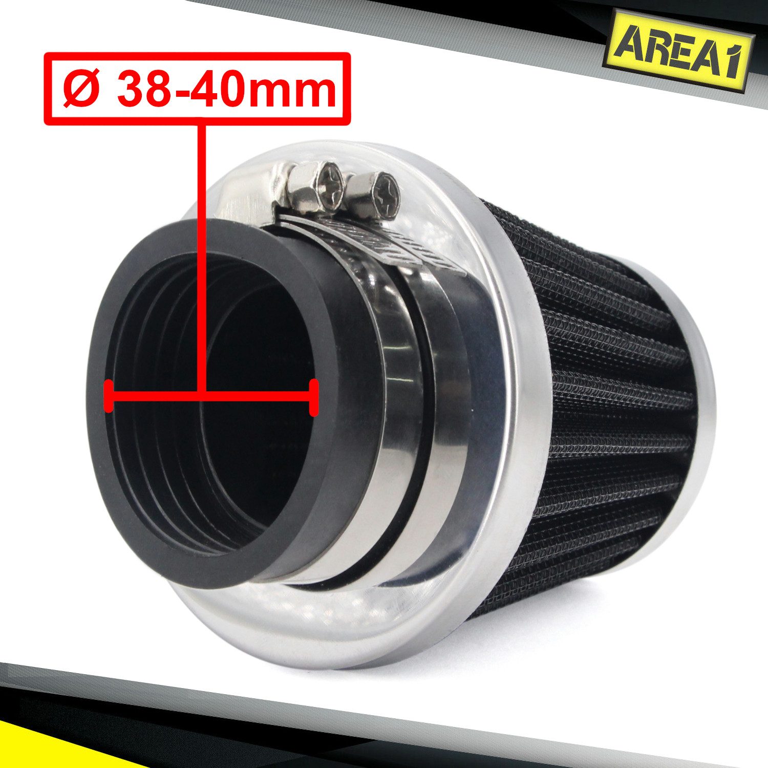 Luftfilter Universal Tuning Sport Luftfilter Filter, Anschluss 37 38 39 40 mm