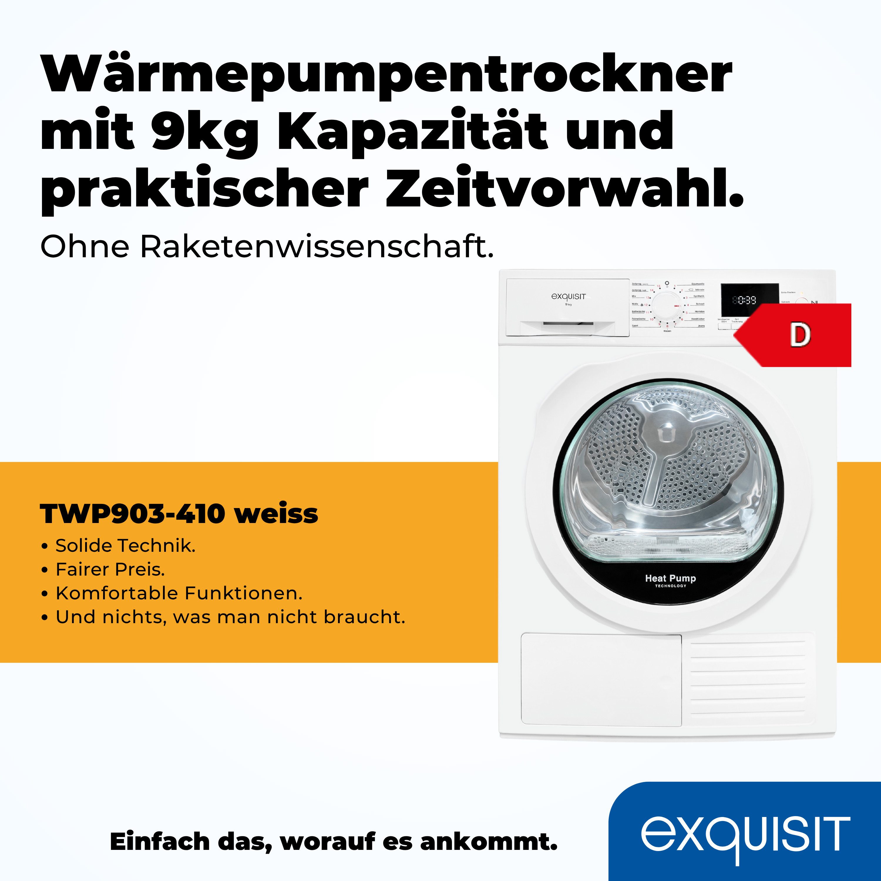 Wärmepumpentrockner TWP903-410 weiss