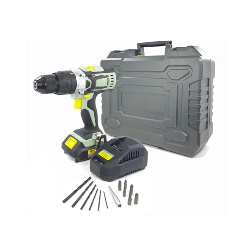 Set Trapano a Percussione con 13 Accessori inclusi e 2 Velocità   Batteria 2Ah, Mirino LED, 20V, Ideale per Fai Da Te e Lavori Professionali : Amazon.it: Fai da te