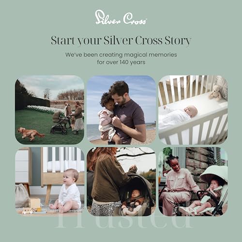 Silver Cross   passeggino pieghevole da viaggio per passeggino   Buggy   Sedile piatto regolabile/sdraiato   Neonato fino a 4 anni   Salvia : Prima infanzia