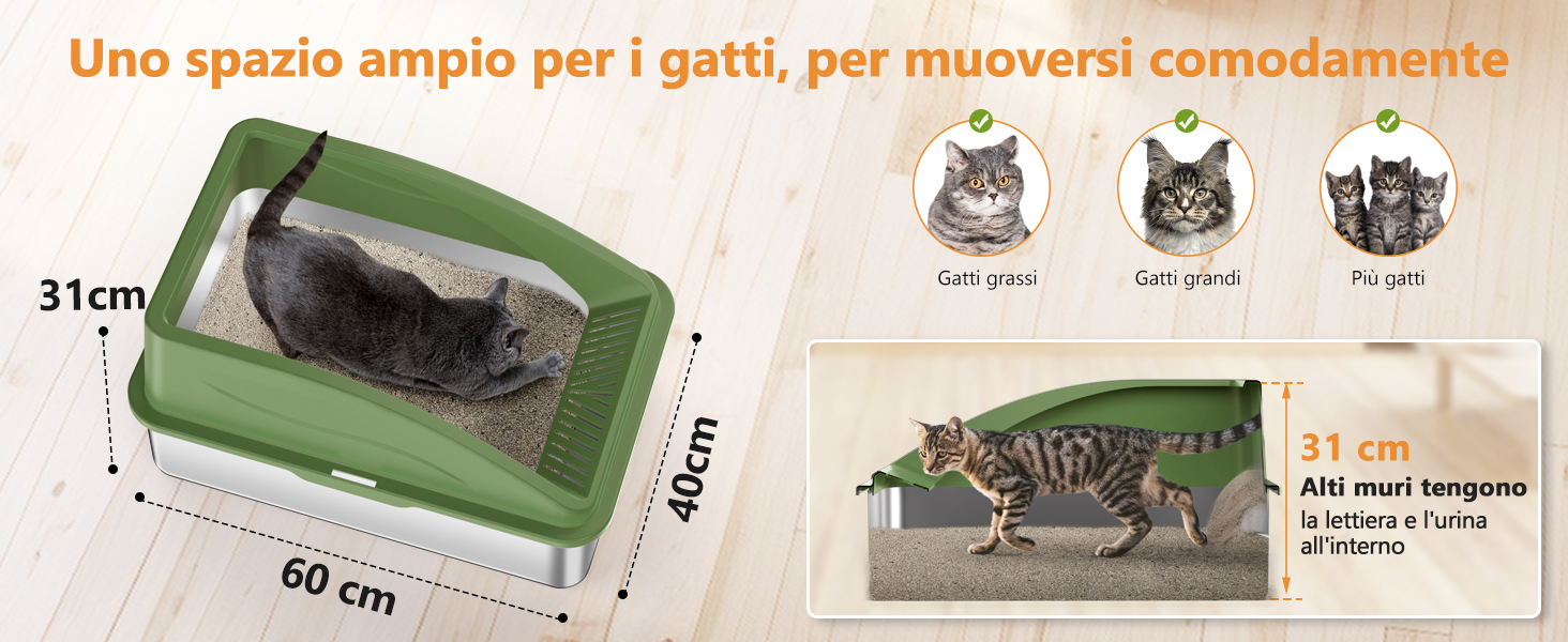 lettiera gatto aperta
