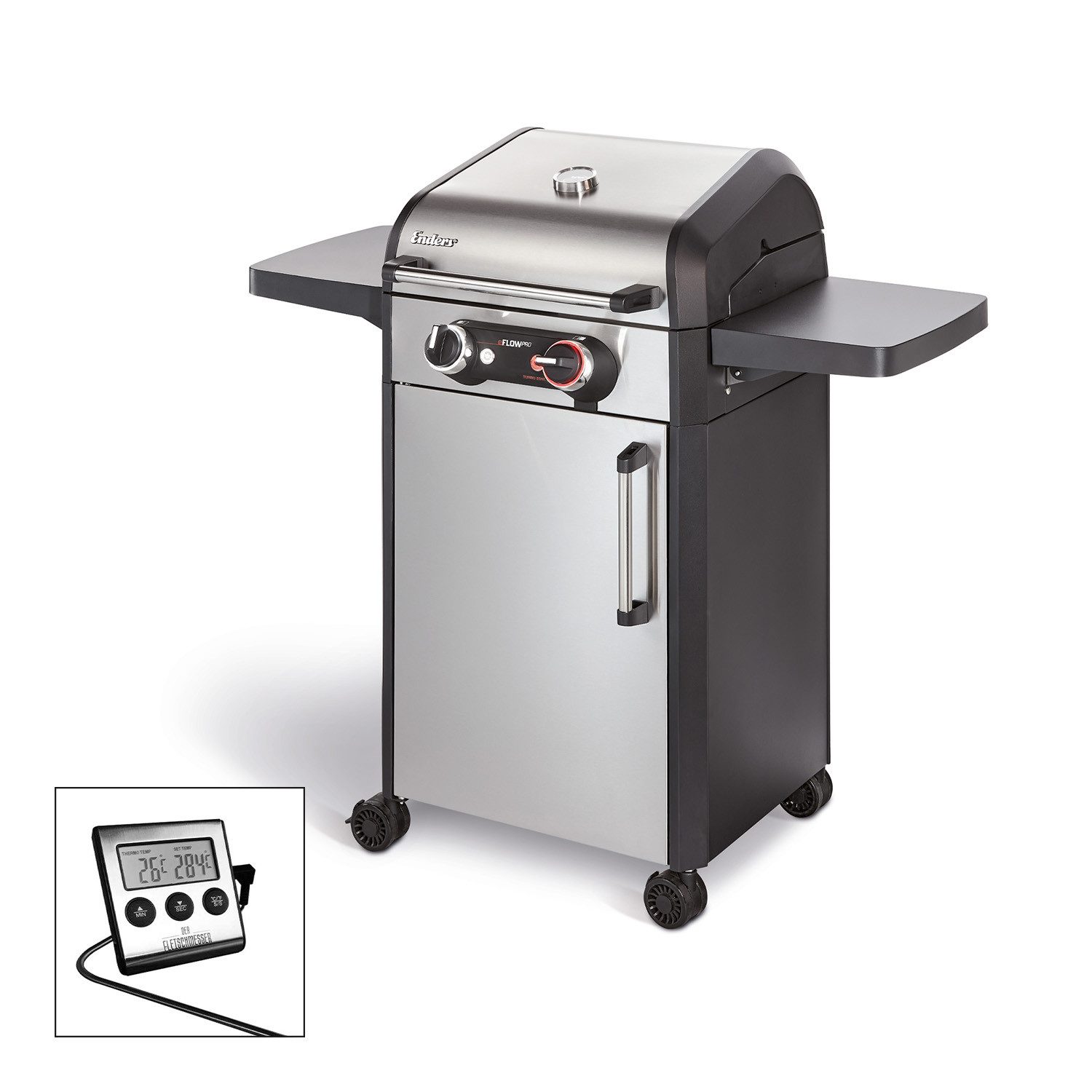 Elektrogrill Enders Elektrogrill eFlow Pro 2 Turbo Shadow inkl. Fleischthermometer