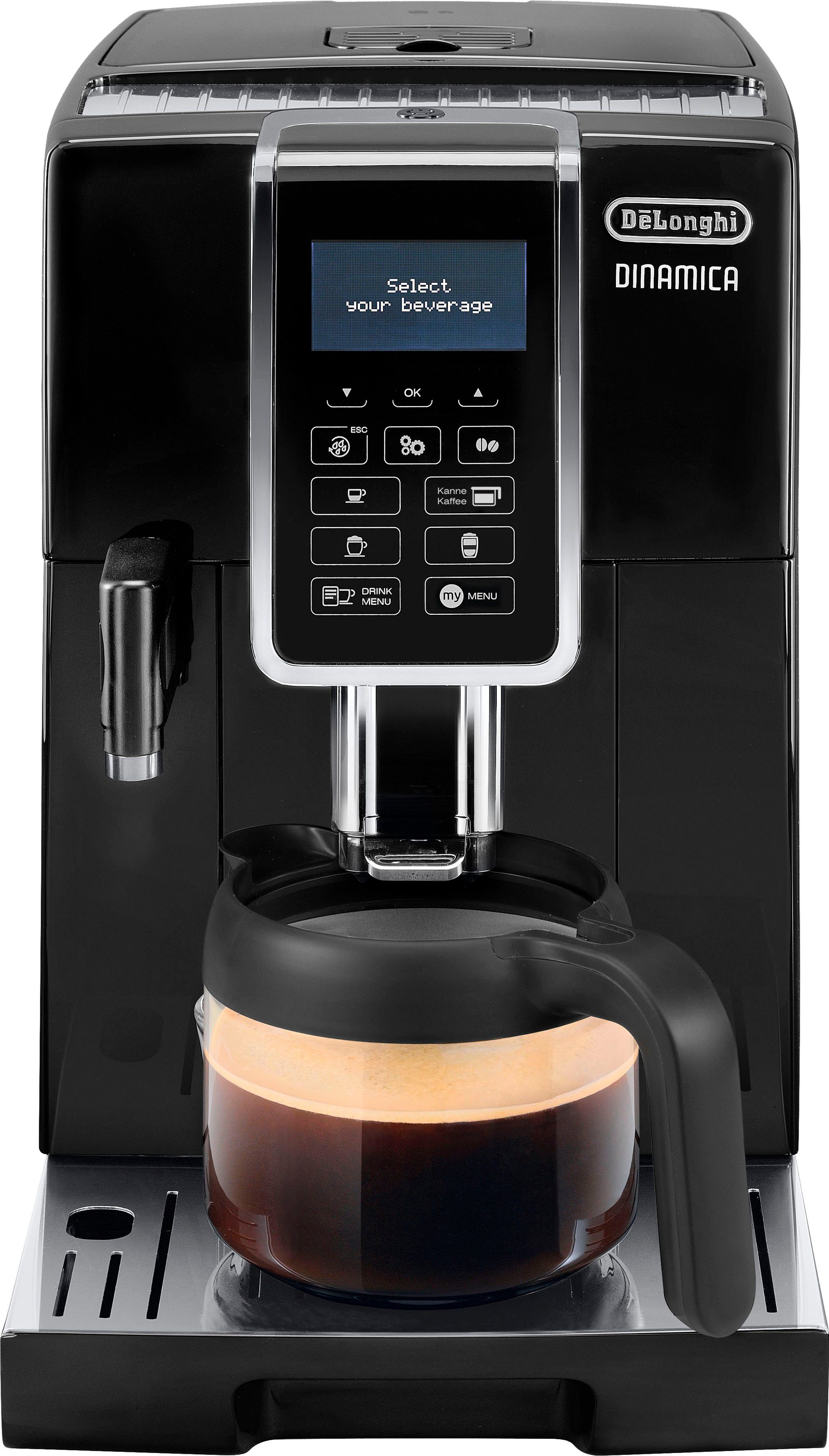 Kaffeevollautomat Dinamica ECAM356.57.B - 14 Kaffeegetränke mit perfektem Milchschaum