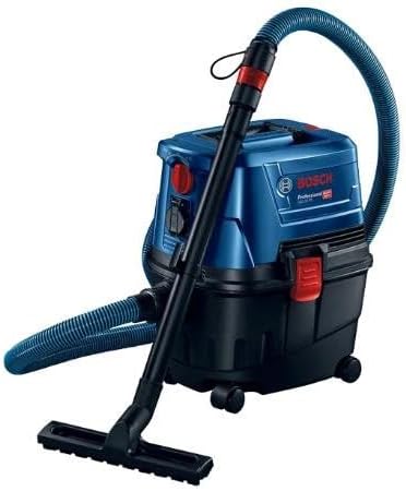 Bosch Professional Aspirapolvere a secco/umido GAS 15 PS (incluso bocchetta per interstizi, gomito, set di bocchette per pavimenti, tubo flessibile da 1x3 m, tubi (2 pezzi)
