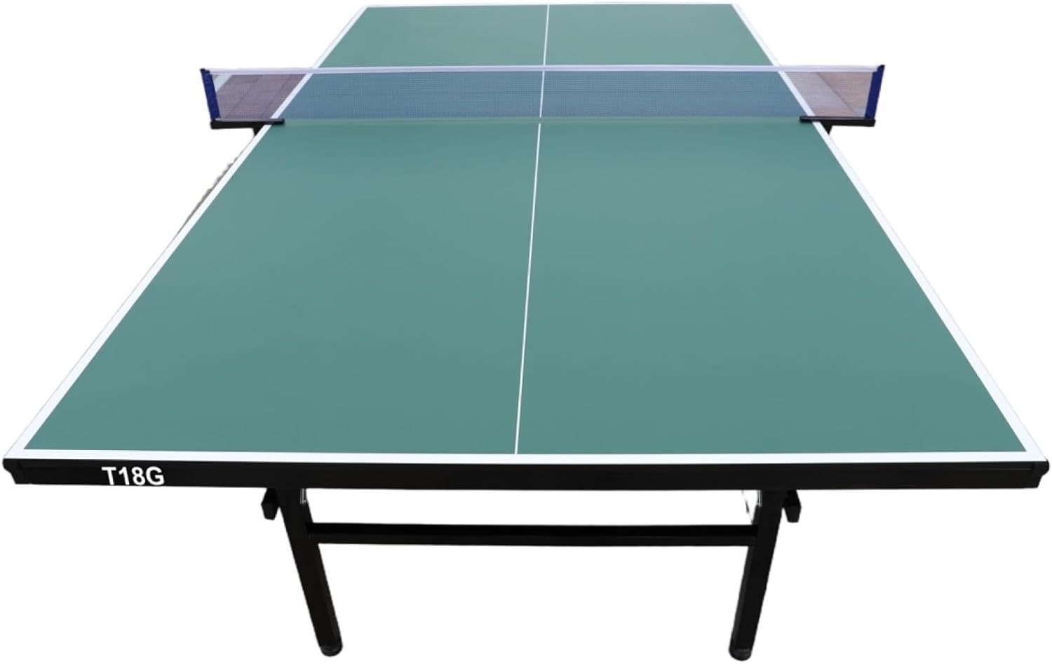 TechFit Tavolo da Ping Pong Professionale per Interni - Pieghevole da Interno con Inclinazione Unilaterale, Struttura Metallica Nera, Rete da 180 cm, Roti Silconate con Freni, 274x152,5x76 cm