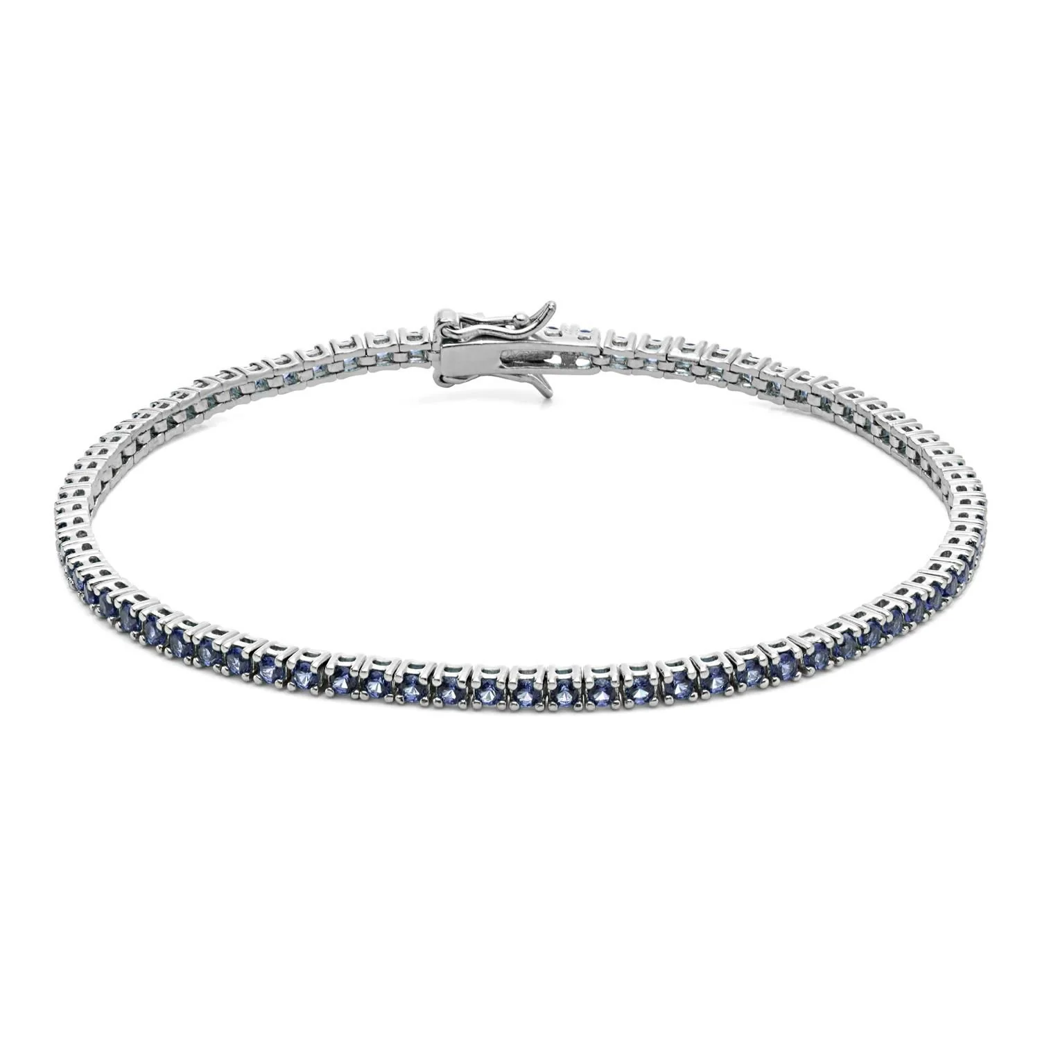 Bracciale tennis da uomo Comete in argento zirconi blu UBR 995 M20