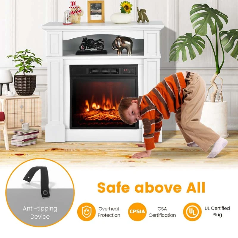 32 inch Electric Fireplace Mantel