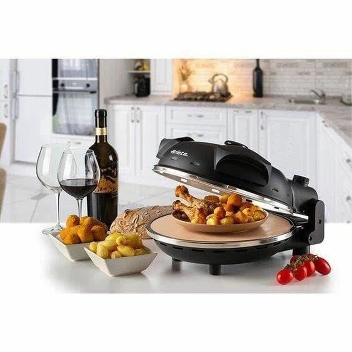 Minibackofen Ariete Elekto-Ofen Mini 918 Weiß 1200 W Pizzabereiter Pizzaofen Elektr