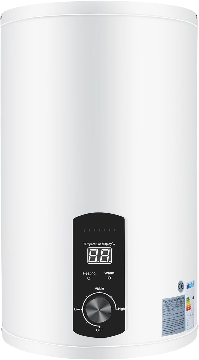 Scaldabagno elettrico verticale da 50 l, 2000 W, Boiler Elettrico, Scaldacqua Elettrico, Scalda Acqua Istantanea, regolabile da 220 V, per cucina e bagno