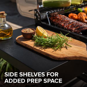 Side Shelves for added prep space