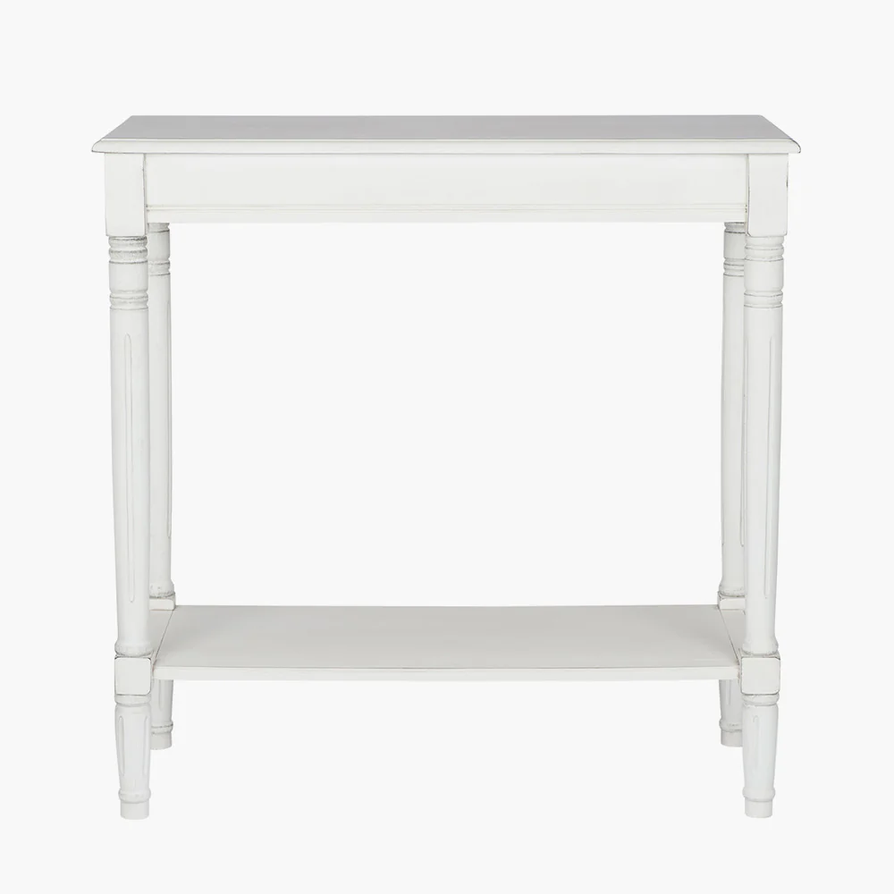 Heritage Elizabeth White Pine Wood Rectangular Console K/D