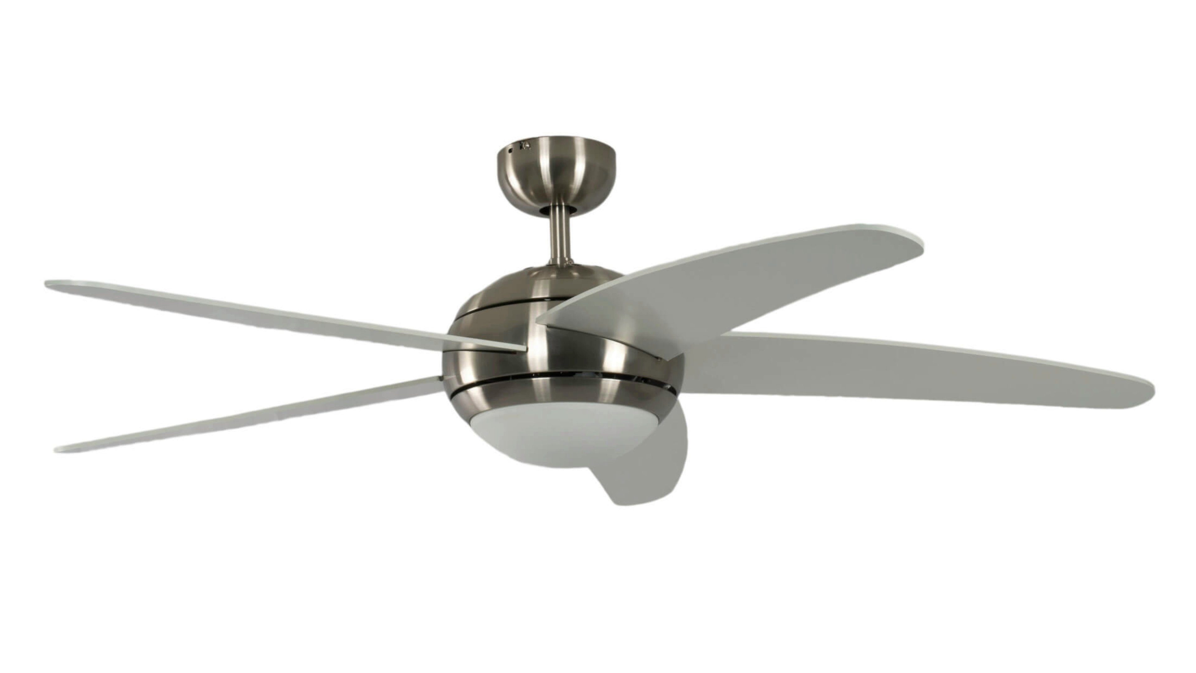 Deckenventilator Deckenventilator Melton Nickel / Weiß mit Licht