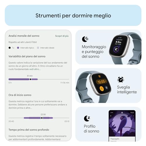 Fitbit Versa Smartwatch Unisex Adulto Grigio