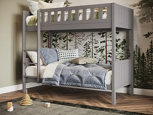 Flair Furnishings Letto a castello per bambini, moderno telaio in legno di pino massiccio, con pannelli laterali protettivi, scala e rete a doghe, perfetto per la casa e la camera da letto per ragazzi : Amazon.it: Casa e cucina