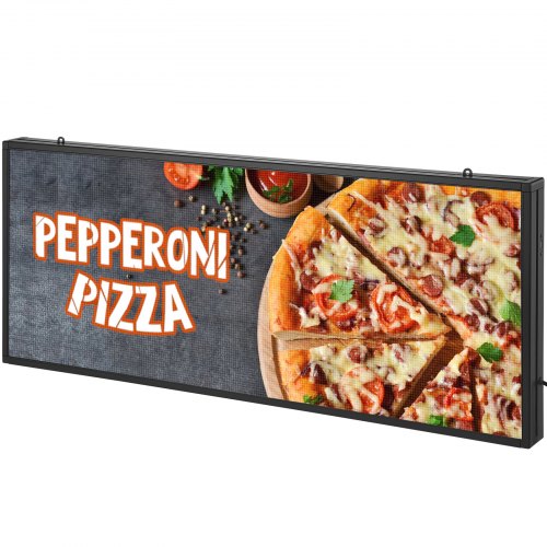 VEVOR Programmierbares LED-Schild, P6 Vollfarb-LED-Scrolling-Panel, DIY-Anzeigetafel mit Benutzerdefiniertem Textanimationsmuster, WIFI-USB-Steuerung, Nachrichten-Ladenschild 99 x 41 cm