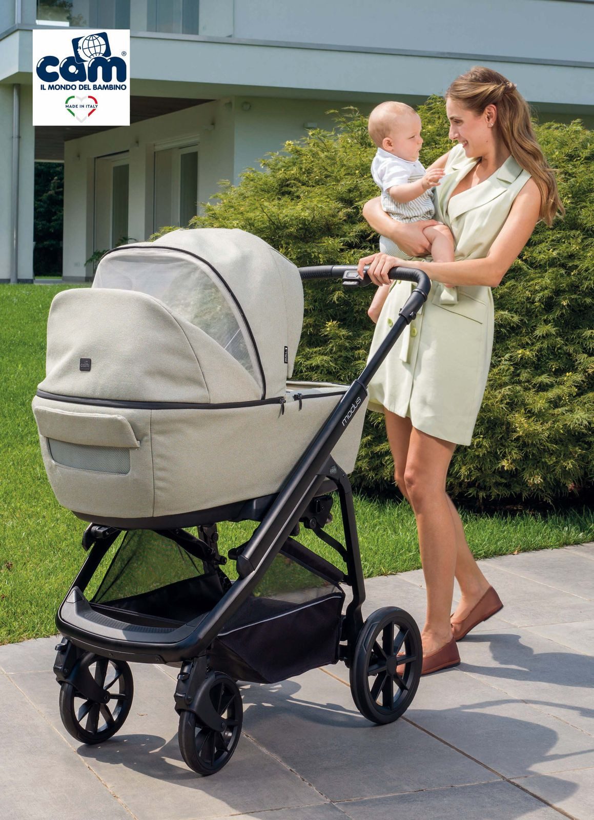 Kombi-Kinderwagen CAM Modus Duo 2n1 inkl. atmungsaktiver Simply-Matratze