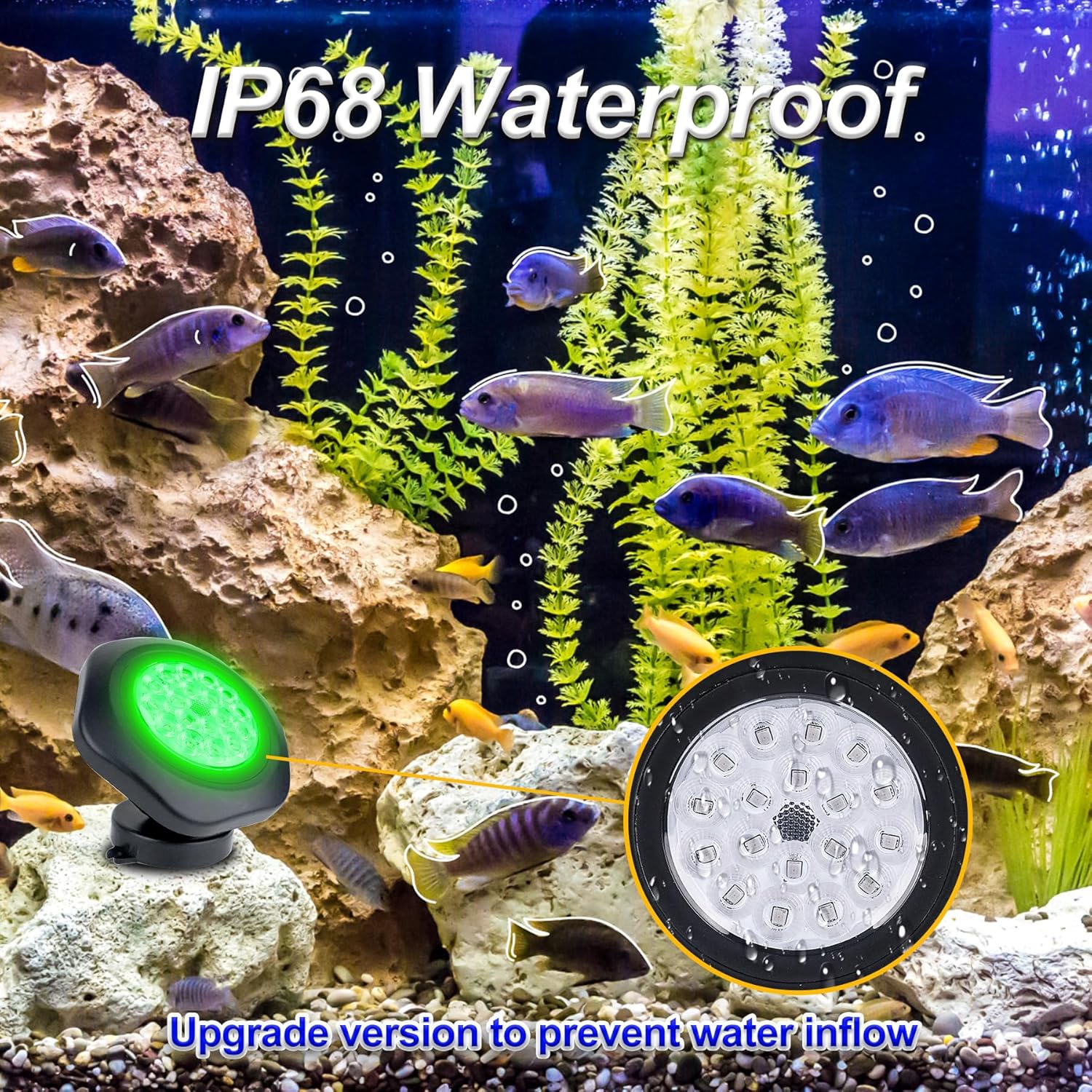 Solar-Teichleuchten für den Außenbereich, Landschafts-Spot, Unterwasser-Teichlicht, LED, RGB-farbig, IP68, wasserdicht, Brunnenlicht für Garten, Hof, Rasen, Weg (5 Stirnlampen)