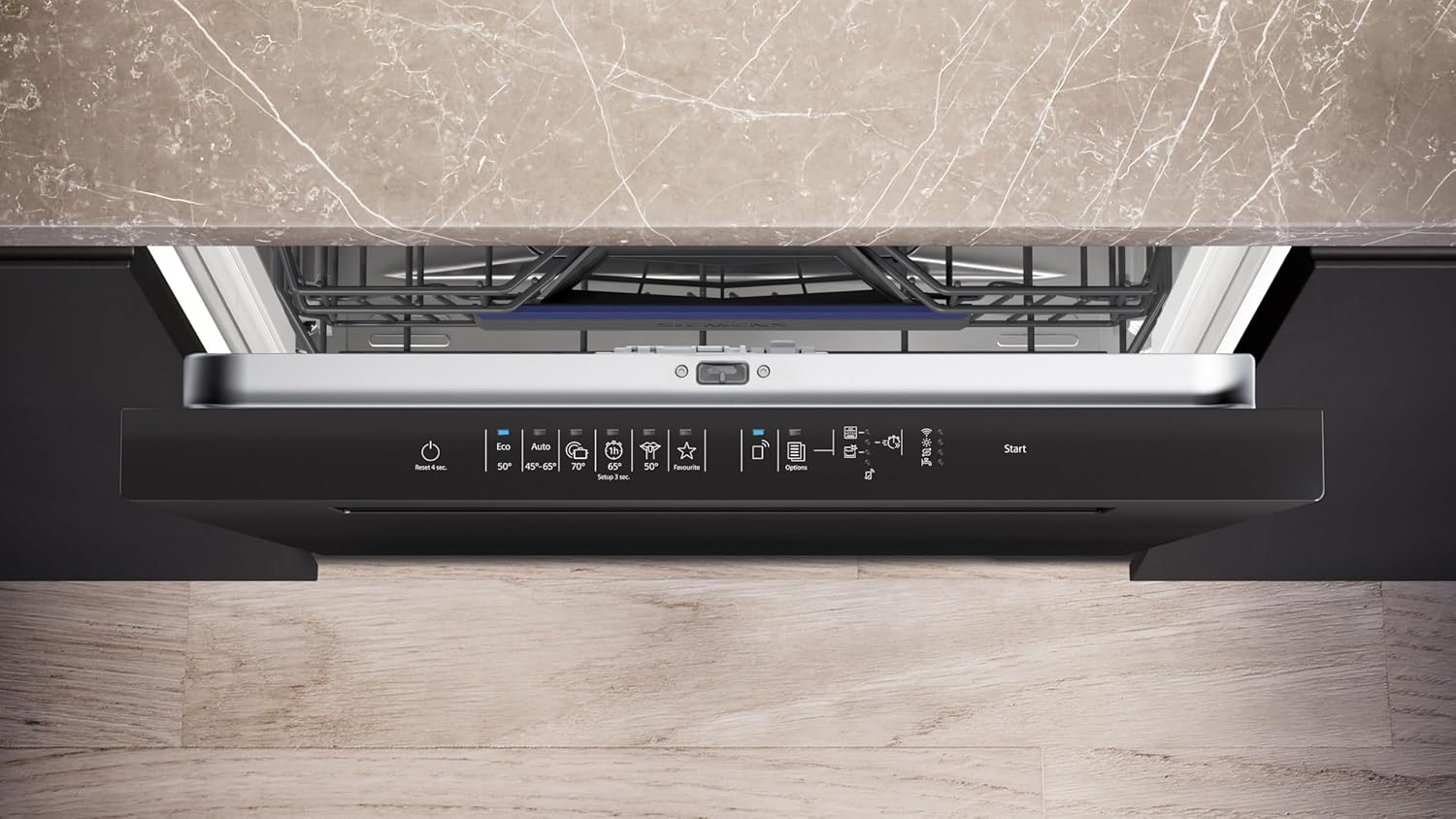 Siemens SN63EX14VE, iQ300 Smarter Geschirrsp��ler, Vollintegrierte Sp��lmaschine mit Besteckschublade, 60 cm, Auto T��r?ffnung dank autoOpen dry, Besonders leise durch iQdrive-Motor, infoLight aquaStop