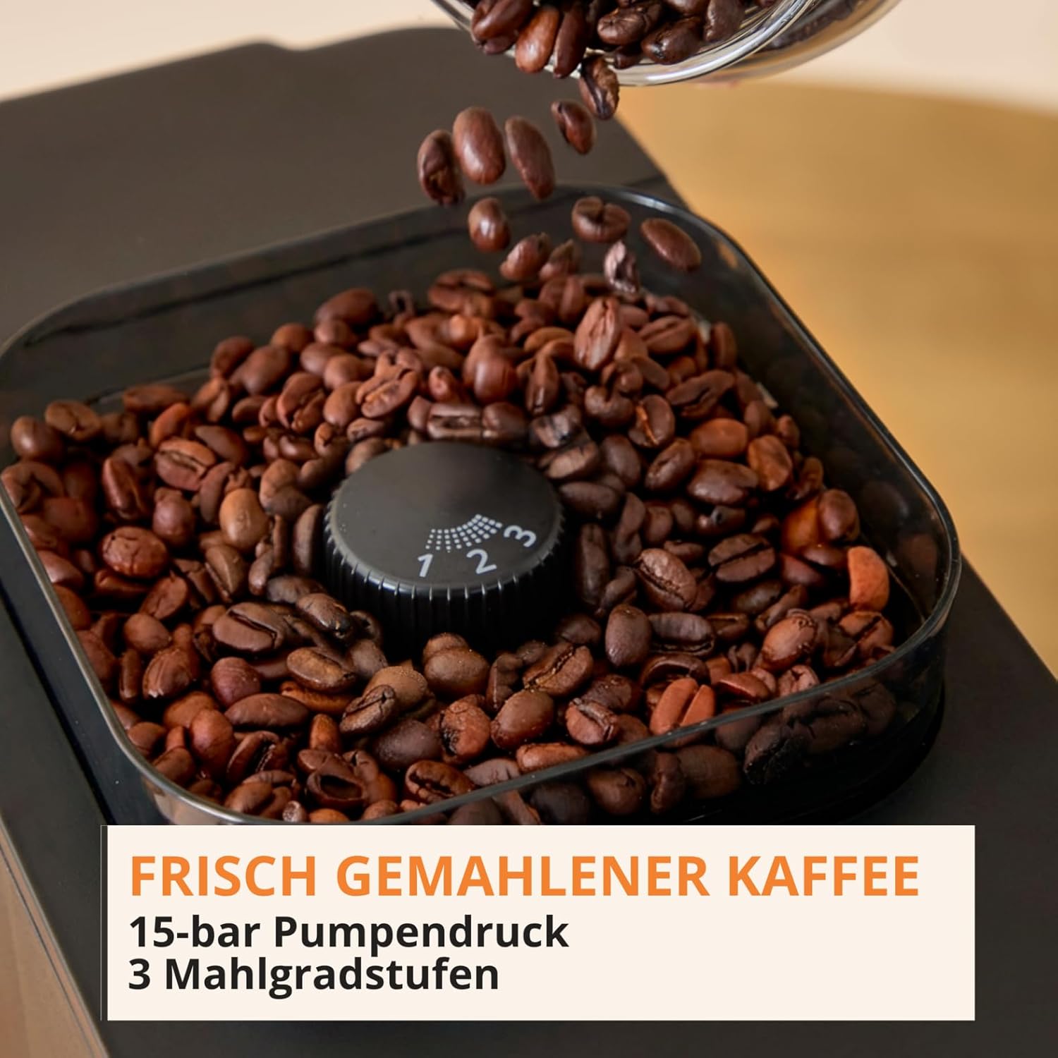 Krups Coffee Crush Extra Kaffeevollautomat, Edelstahlmühle für frisch gemahlenen Kaffee, nur 15 cm breit, smartes Bedienfeld, auch für vorgemahlenen Kaffee, einfache Reinigung, Schwarz, SA4028E0