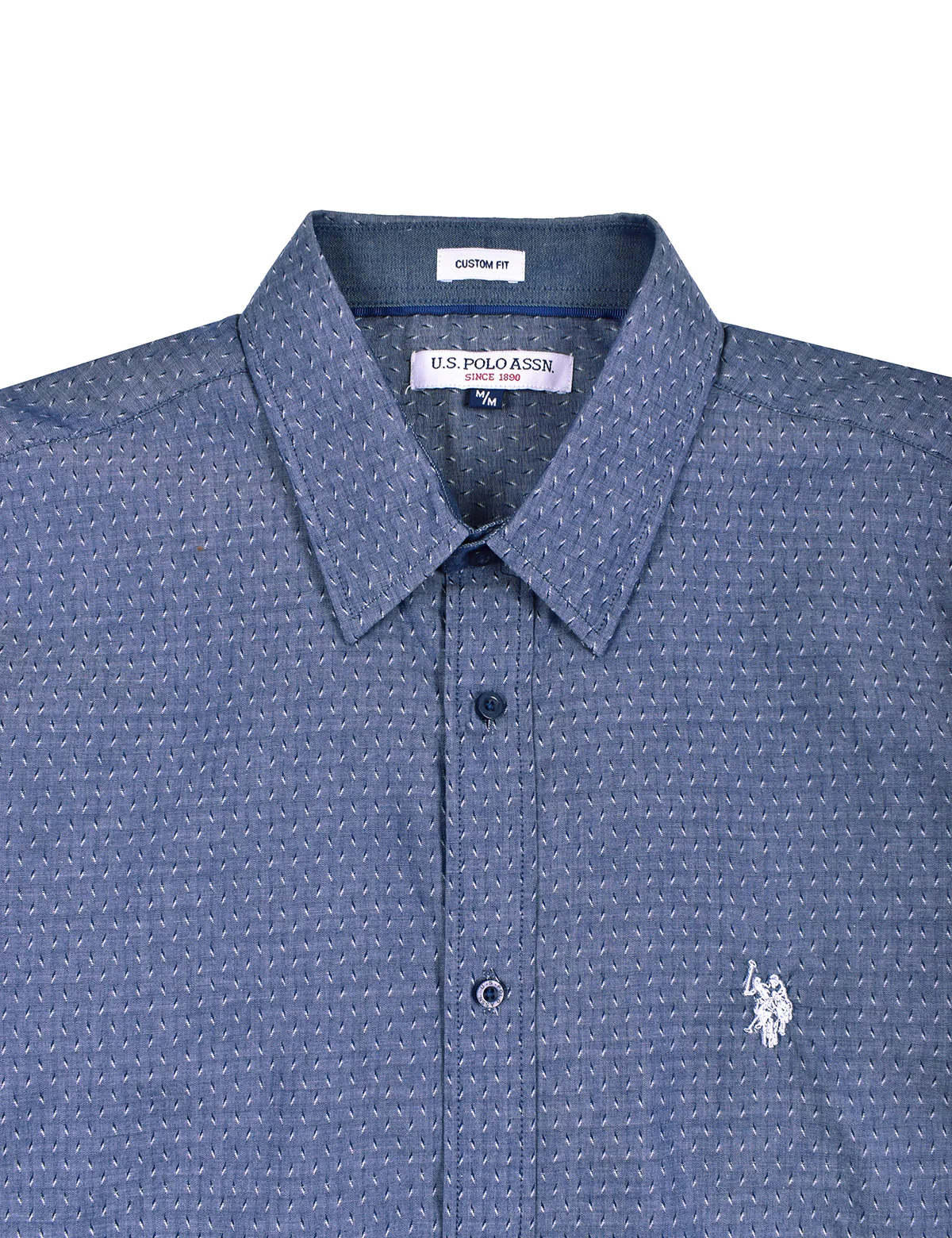 Camisa Caballero Custom fit  Azul Marino USYMS-40-5323