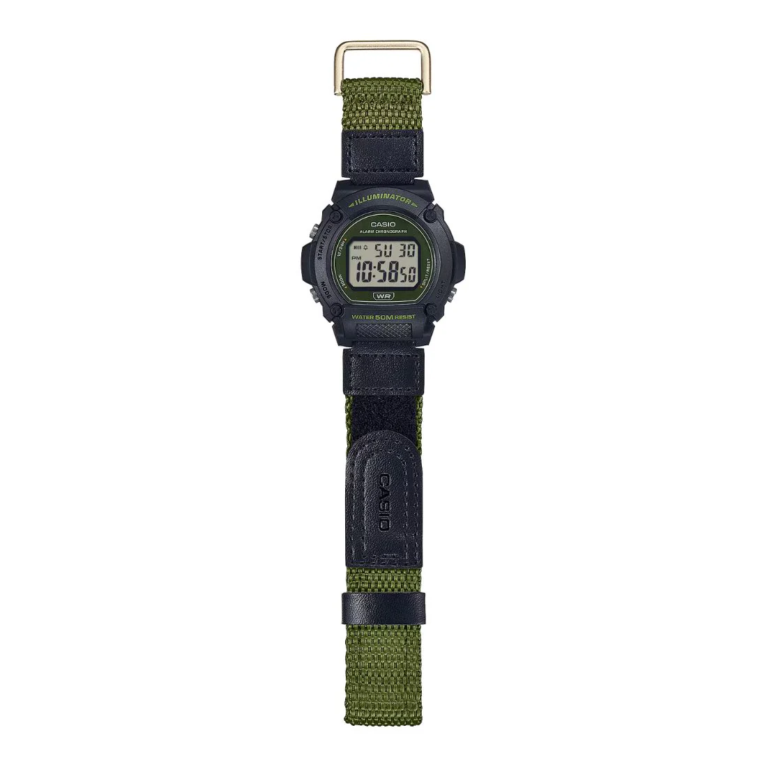 Orologio Casio W-219HB-3AVEF cinturino in tessuto verde