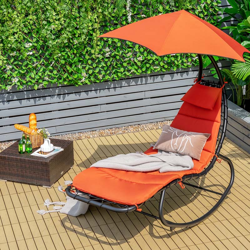 Eletriclife Hammock Swing Lounger Chair with Shade Canopy