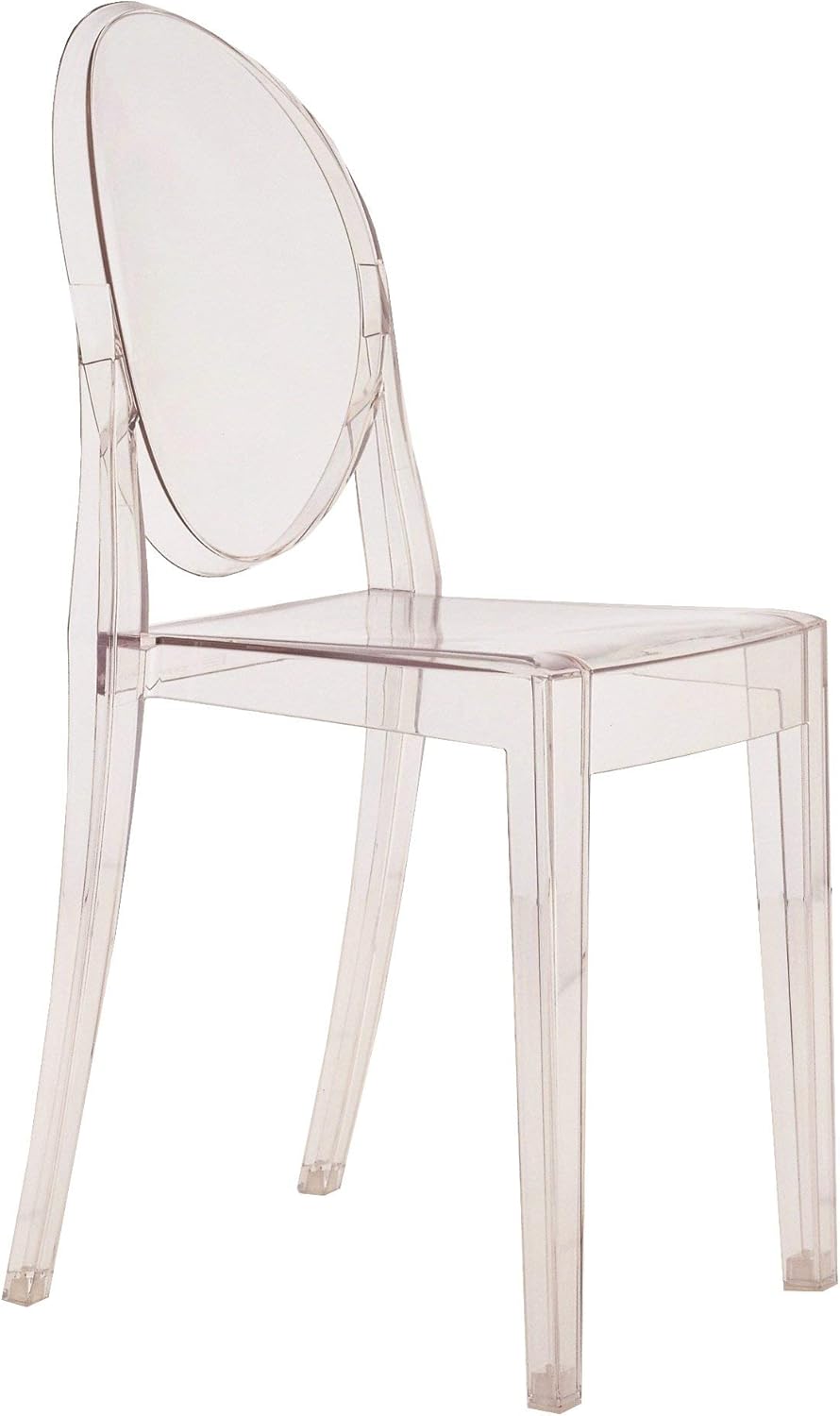 Kartell Victoria Ghost, Set da 2 Sedie, Impilabile, Cristallo