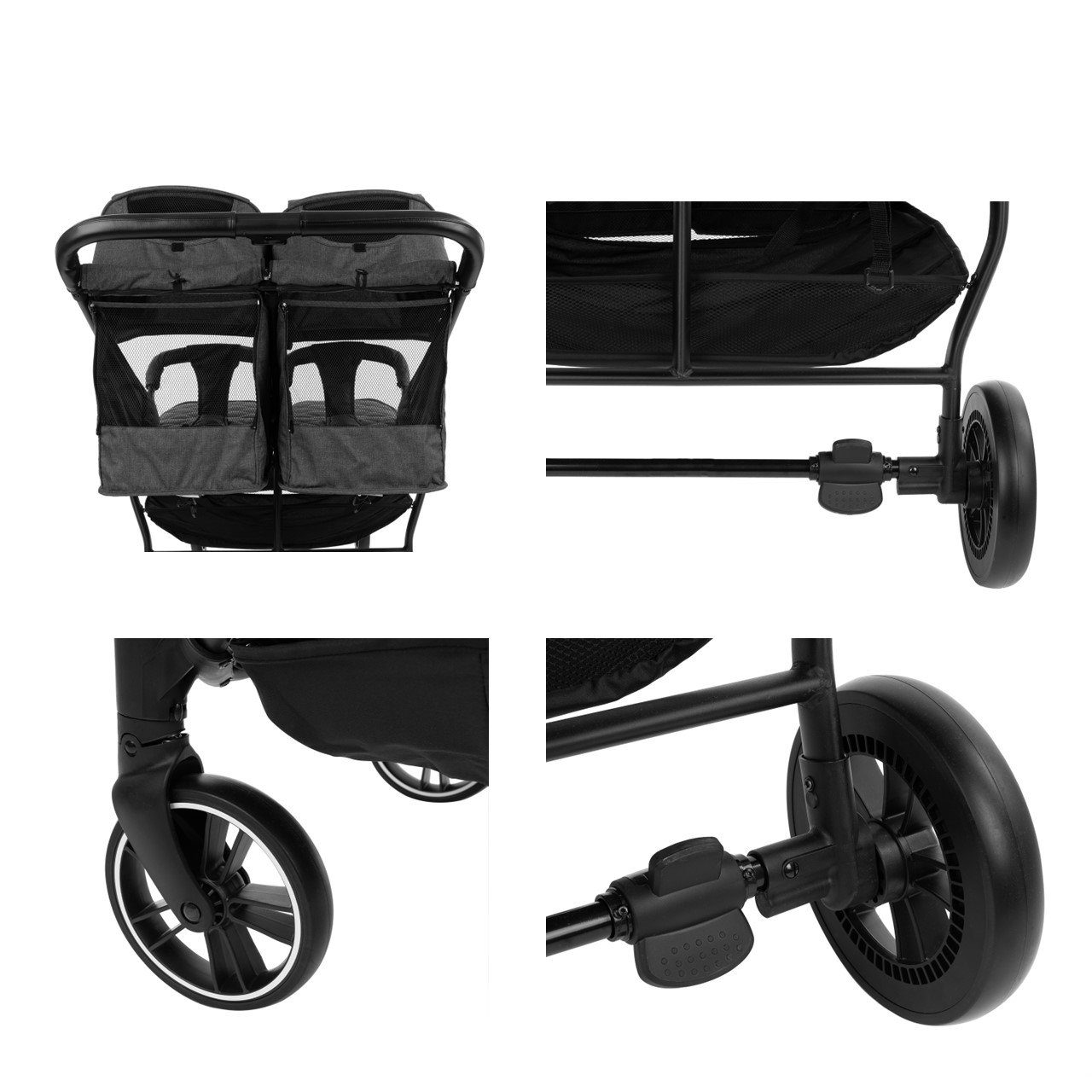 Geschwisterwagen Zwillingskinderwagen Happy 2