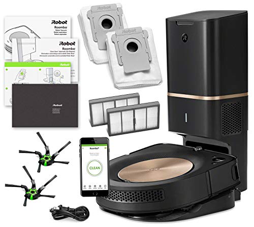 iRobot Roomba s9  (s955020) Robot Vacuum Bundle with Automatic Dirt Disposal  Wi Fi Connected, Smart Mapping, Ideal for Pet Hair ( 1 Extra Edge Sweeping Brush, 1 Extra Filter)
