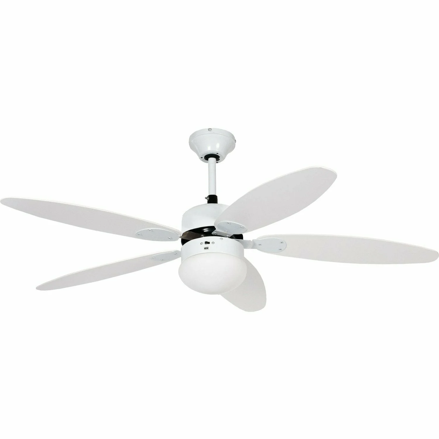 Ventilatore da soffitto Reversibile con plafoniera integrata Silent White 70 Watt