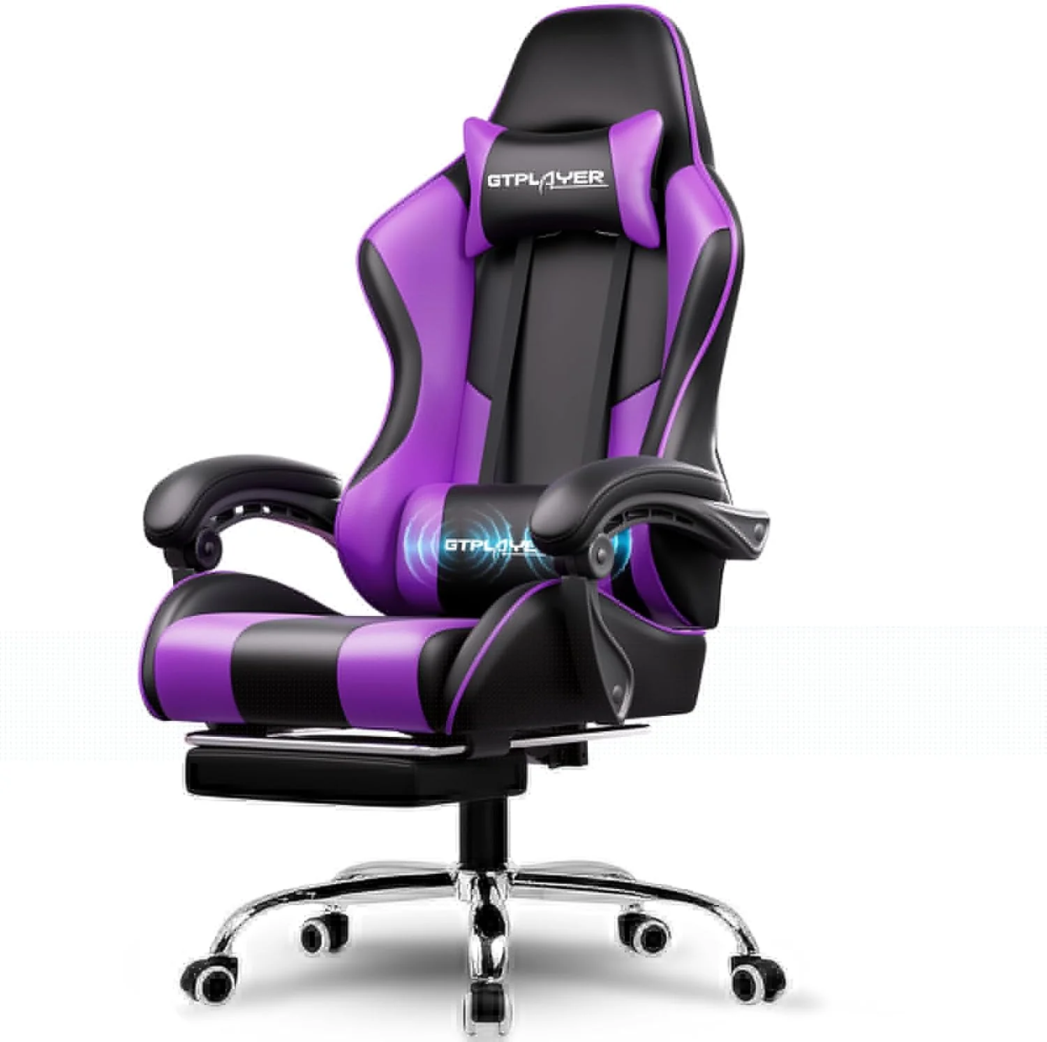 Gaming Chair Computer Chair with Footrest and Lumbar Support