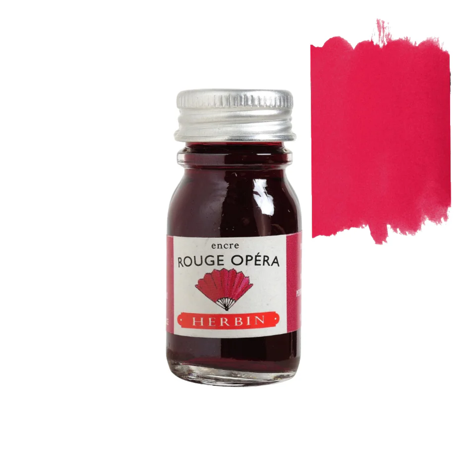 J. Herbin Fountain Pen Ink - 10ml Bottled - Rouge Opera (Opera Red)