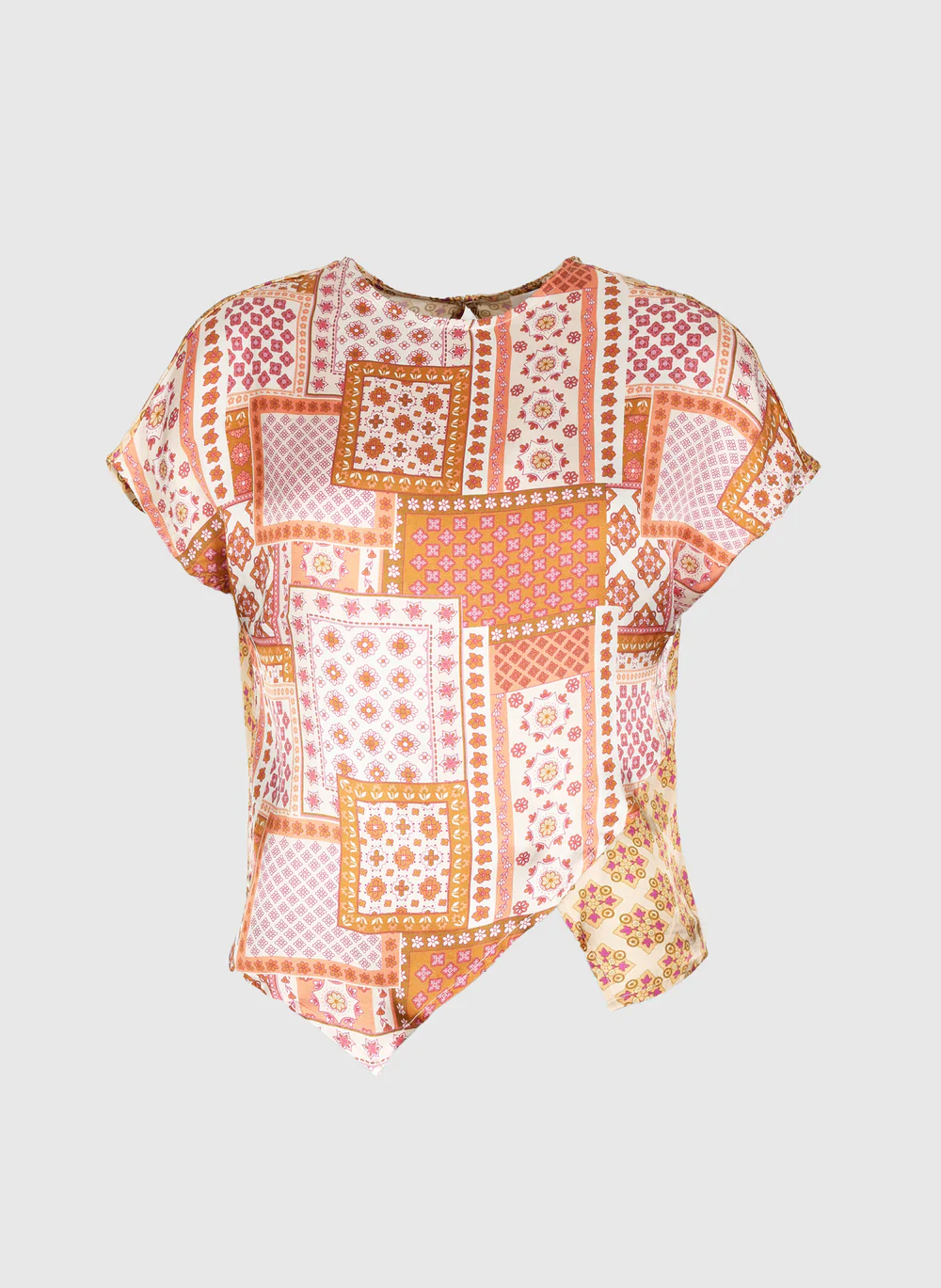 Kleor Asymmetric Satin-Effect Top in Ochre �� An'ge