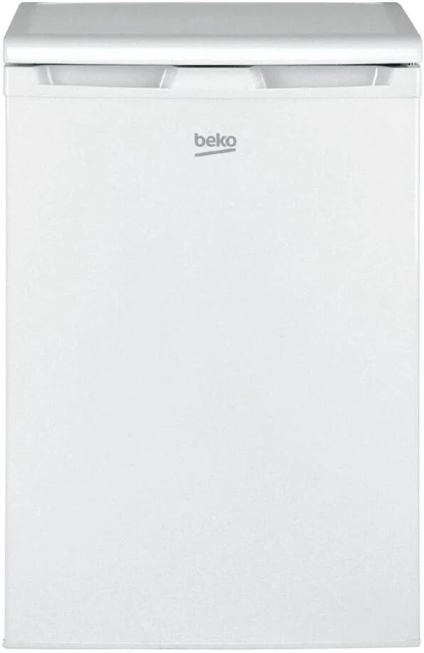 Beko TSE1424N b100 Tischkühlschrank, 128 l Gesamtrauminhalt, wechselbarer Türanschlag, gute Beleuchtung im Gerät, 37 dB, robuste Glasablagen, Weiß